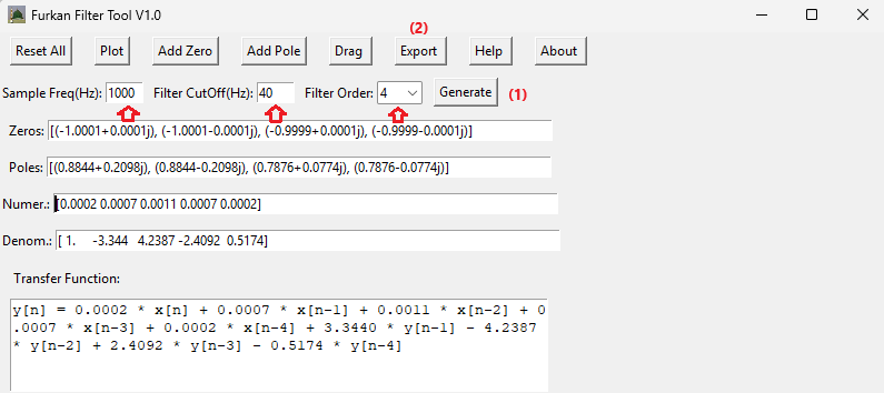 Otomatik Low Pass Filtre Tasarimi Automatic Low Pass Filter Design