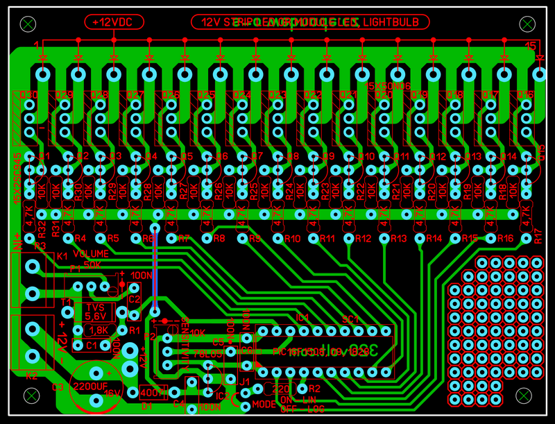 Peak Hold Vu Meter Circuit Pcb Board Layout Mosfet