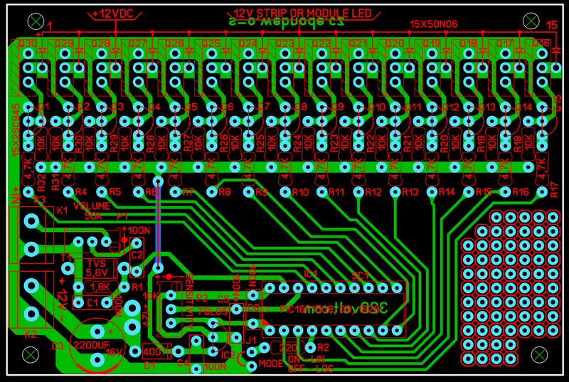 Peak Hold Vu Meter Circuit Pcb Board Layout