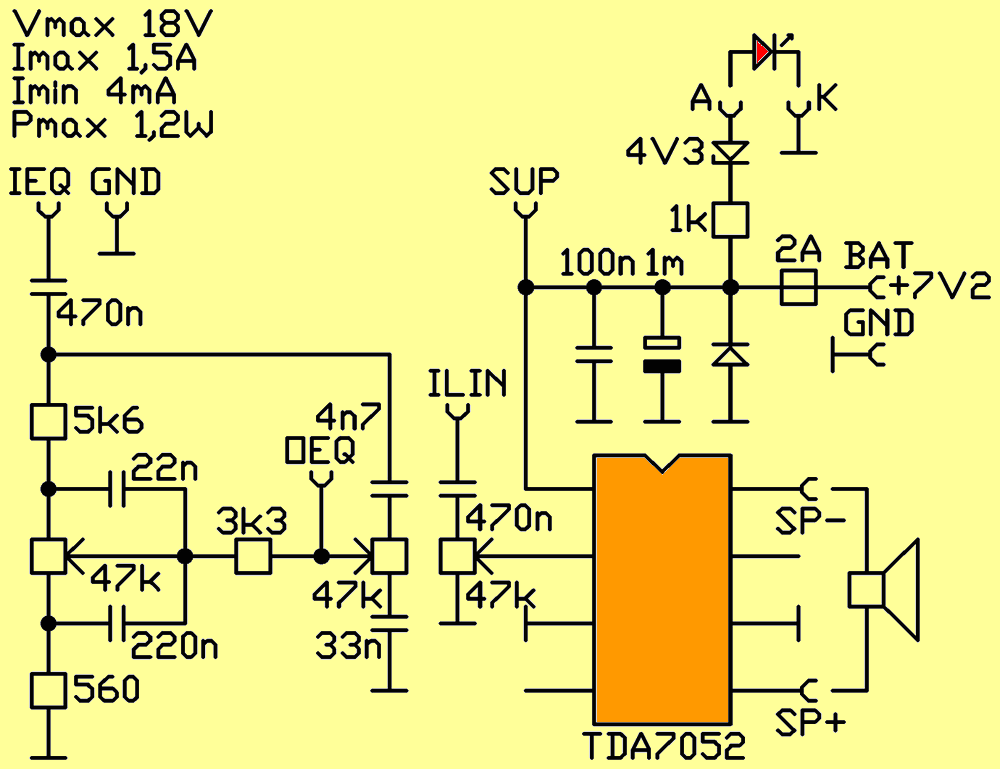 Tda7052 Circuit Schematic Equalizer Tone Control