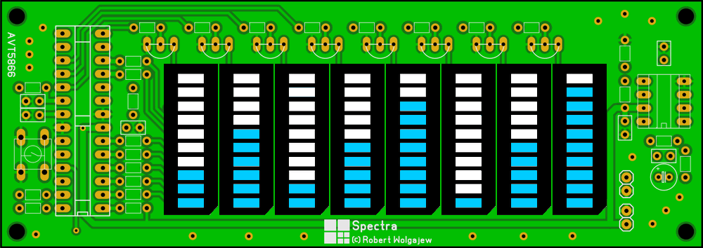 Bar mode audio signal spectrum analyzer