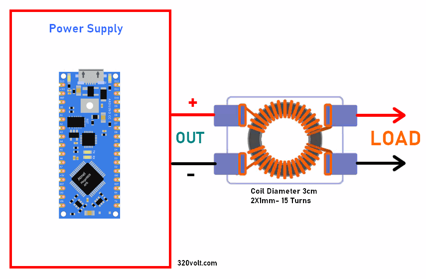 Coil filter arduino freezing screen problems power supply