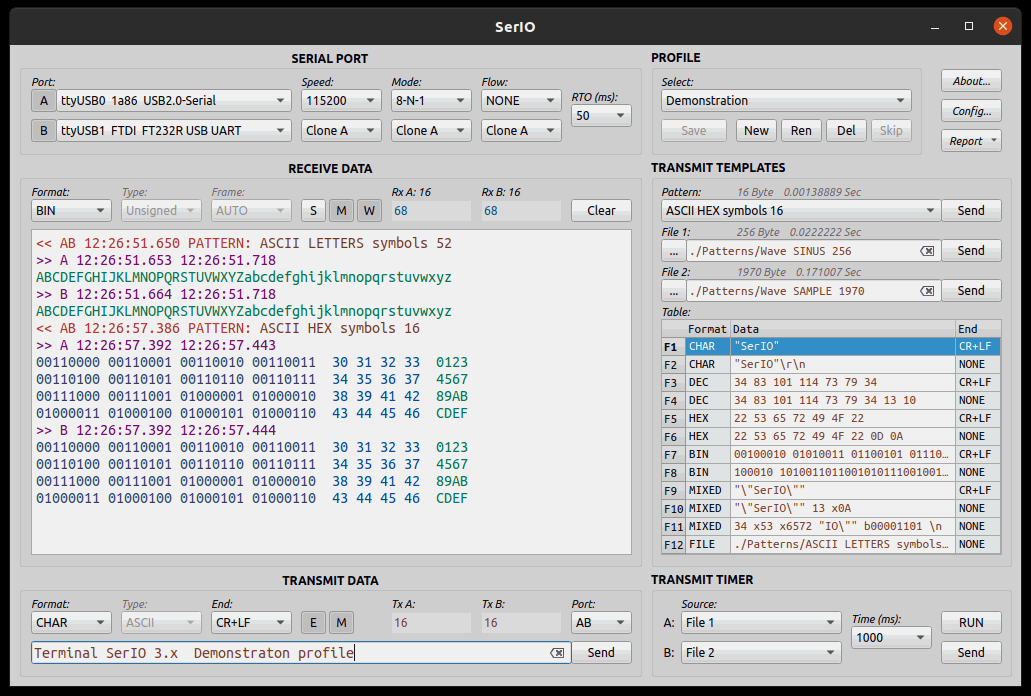 Cross platform terminal an example of displaying data in graphical format