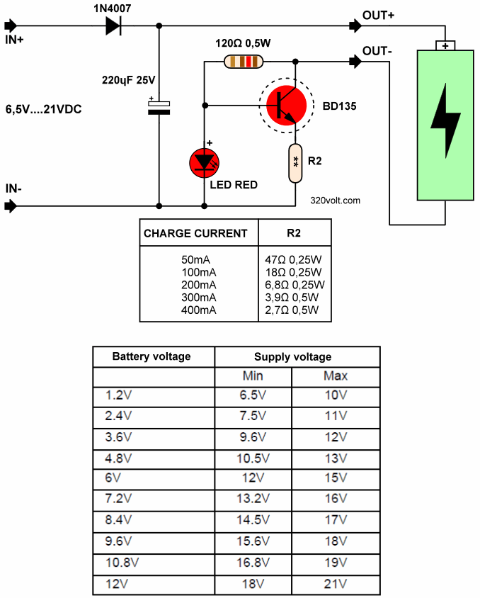 Schematic battery charger board for nicd and nimh batteries circuit