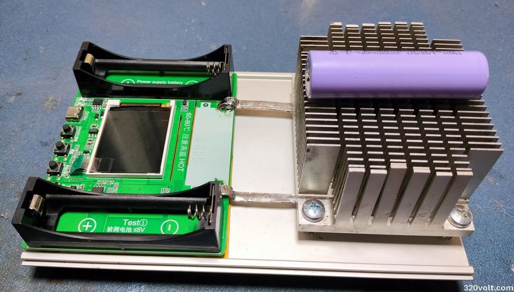 Diy 18650 lithium battery capacity tester modification cooling