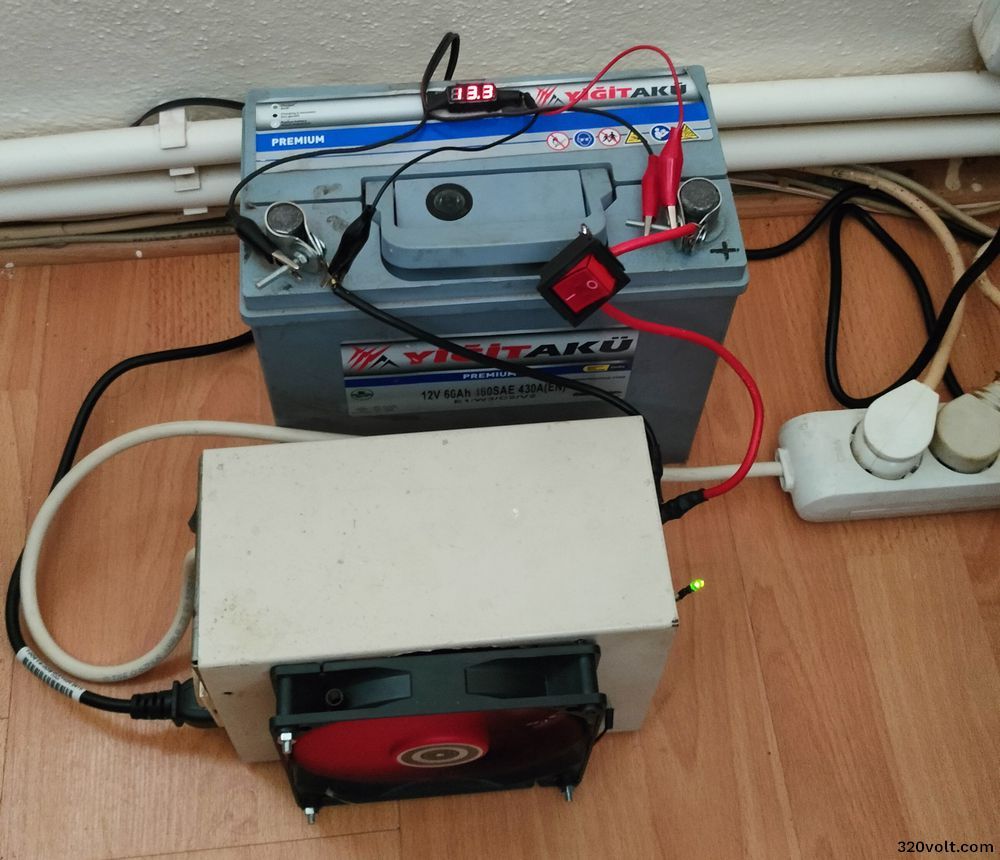 Car battery ups mc68hc705 uninterruptible power supply diy long time