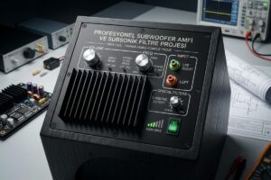 Profesyonel Subwoofer Subsonik Filtre 100W Amfi Komple Proje