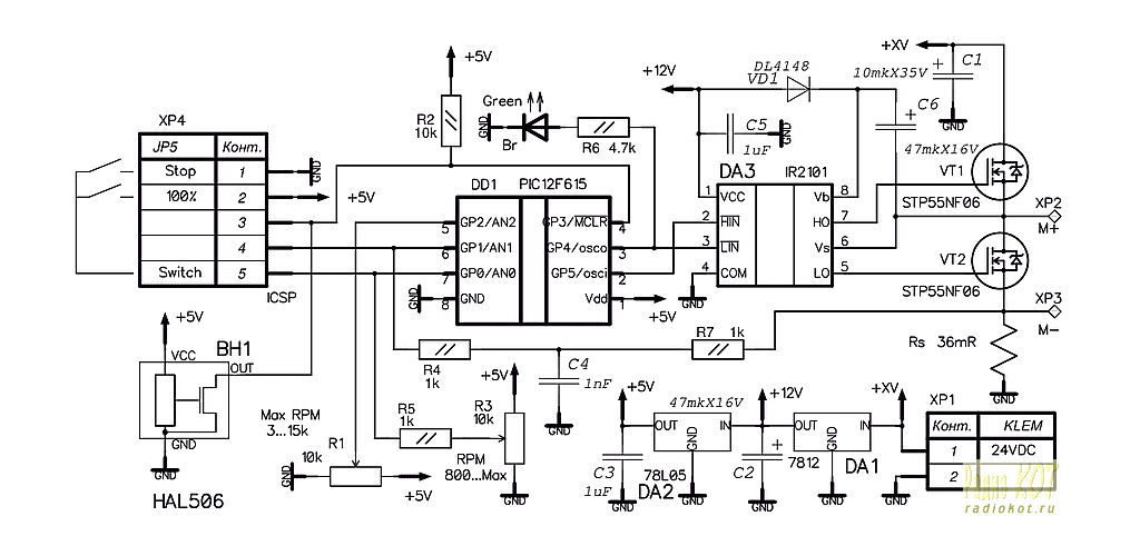 Mini Tezgâh Motor Sürücüsü (Tork Kontrol, Koruma) 4 circuit-mini-bench-motor-driver-torque-control-protection-schematic