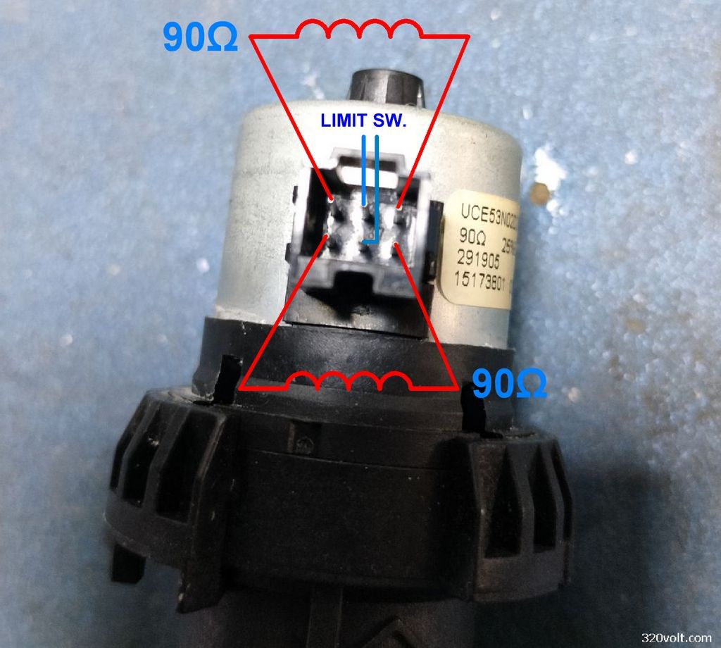 combi boiler actuator motor limit switch UCE53N02D2GZ14 90 ohm