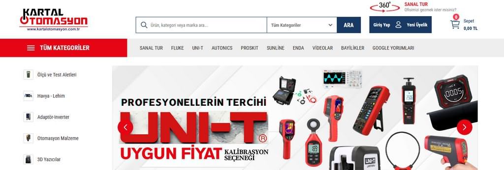 Türkiye Merkezli Elektronik Malzeme Satan Online Marketler 9 kartal-otomasyon-elektronik-market