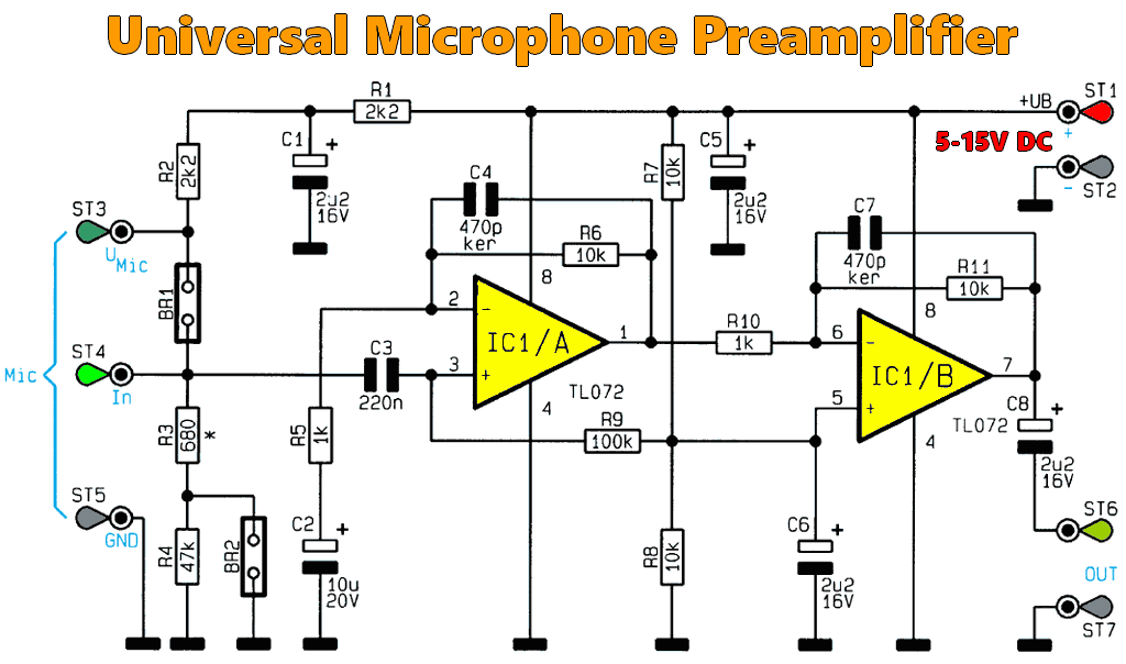 universal-electret-condenser-microphone-preamplifier-hifi-circuit-schematic