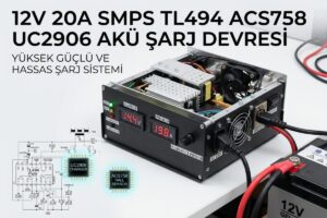 12V 20A SMPS TL494 ACS758 UC2906  Akü Şarj Devresi