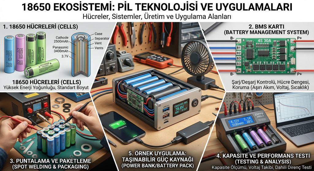 18650 ekosistemi kolaji hucre bms karti puntalama test cihazi ve ornek uygulama 2026