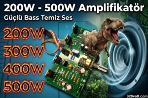 200W 500W Amplifikatör Güçlü Bass Temiz Ses