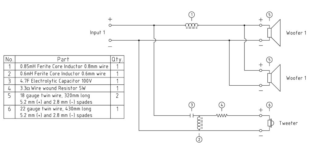 aaron audio technology resources crossover circuit diagrams passive crossover