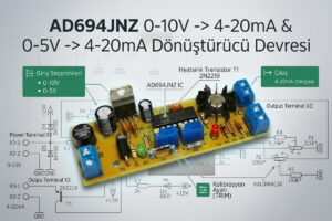 AD694JNZ 0.10V 4.20mA 0.5V 4.20mA Dönüştürücü Devresi