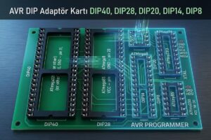 AVR DIP Adaptör Kartı DIP40, DIP28, DIP20, DIP14, DIP8