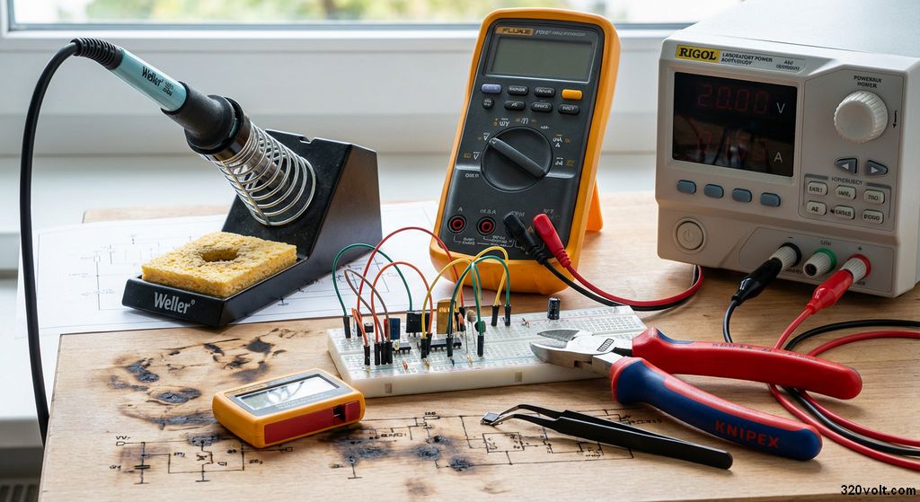 havya multimetre yan keski cimbiz breadboard ve laboratuvar guc kaynagi elektronik atolyesi 2026