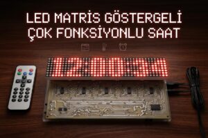 LED Matris Göstergeli Çok Fonksiyonlu Saat