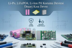 Li-Po Lifepo4  Li-Ion Pil Koruma Devresi Deşarj Kısa Devre