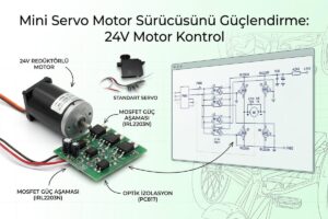 Mini Servo Motor Sürücüsünü Güçlendirme 24V Motor Kontrol