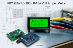 PIC12F675 0-100V 0-10A Volt Amper Metre