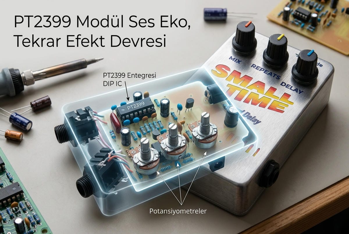 PT2399 Modül Ses Eko, Tekrar Efekt Devresi - Elektronik Devreler