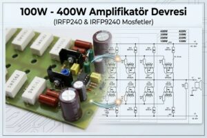 100W 400W Amplifikatör Devresi IRFP240 IRFP9240 Mosfet