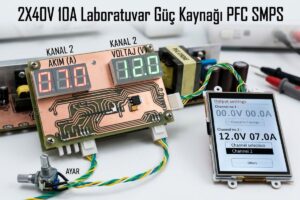 2X40V  10A Laboratuvar Güç Kaynağı PFC SMPS