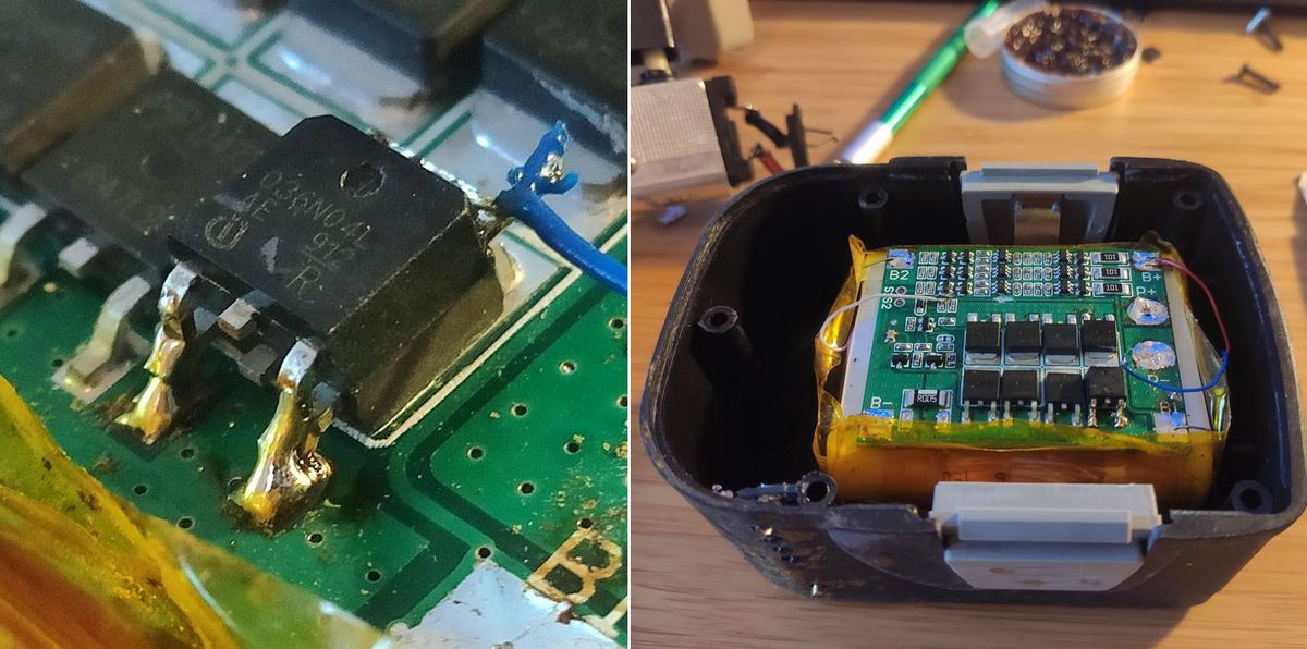 3s 25a bms modified additional mosfet 3s 25a bms modified additional mosfet