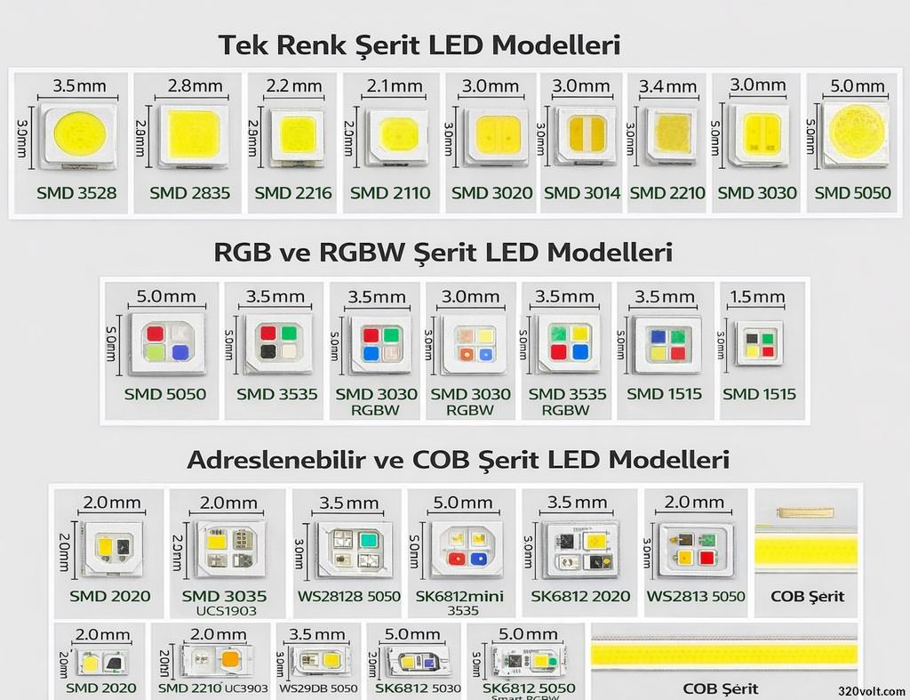 led strip models common types of led strips