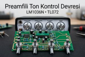 Preamfili Ton Kontrol Devresi LM1036N TL072