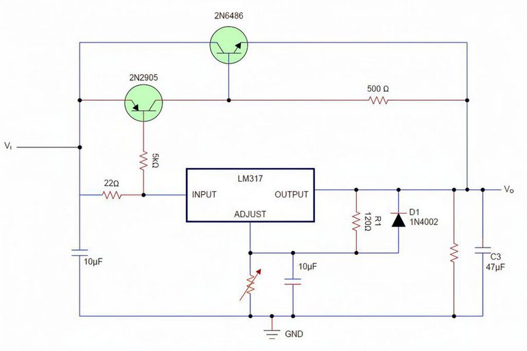 lm317 yuksek akimli ayarli regulator devresi lm317 datasheet