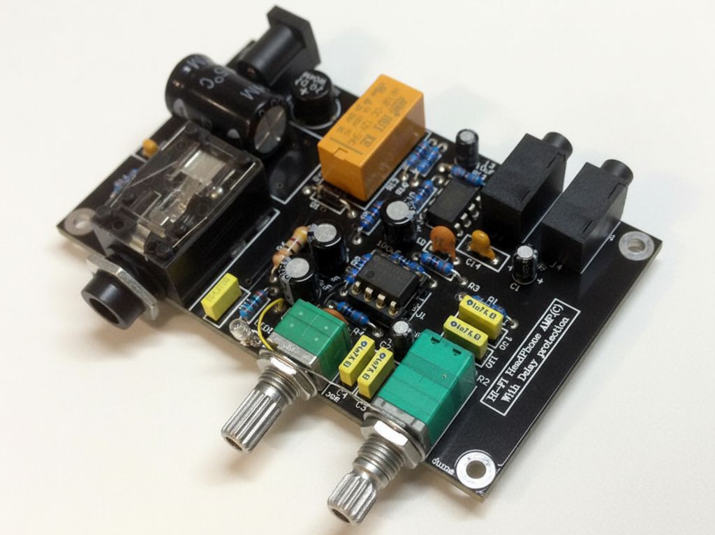 ne555 delay protected hi fi headphone amplifier ne5532