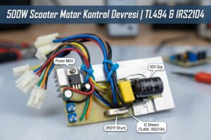 500W Scooter Motor Kontrol Devresi TL494 IRS2104