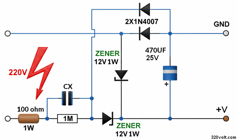 transformerless-power-supply-12v-25ma-capacitor-zener-diode