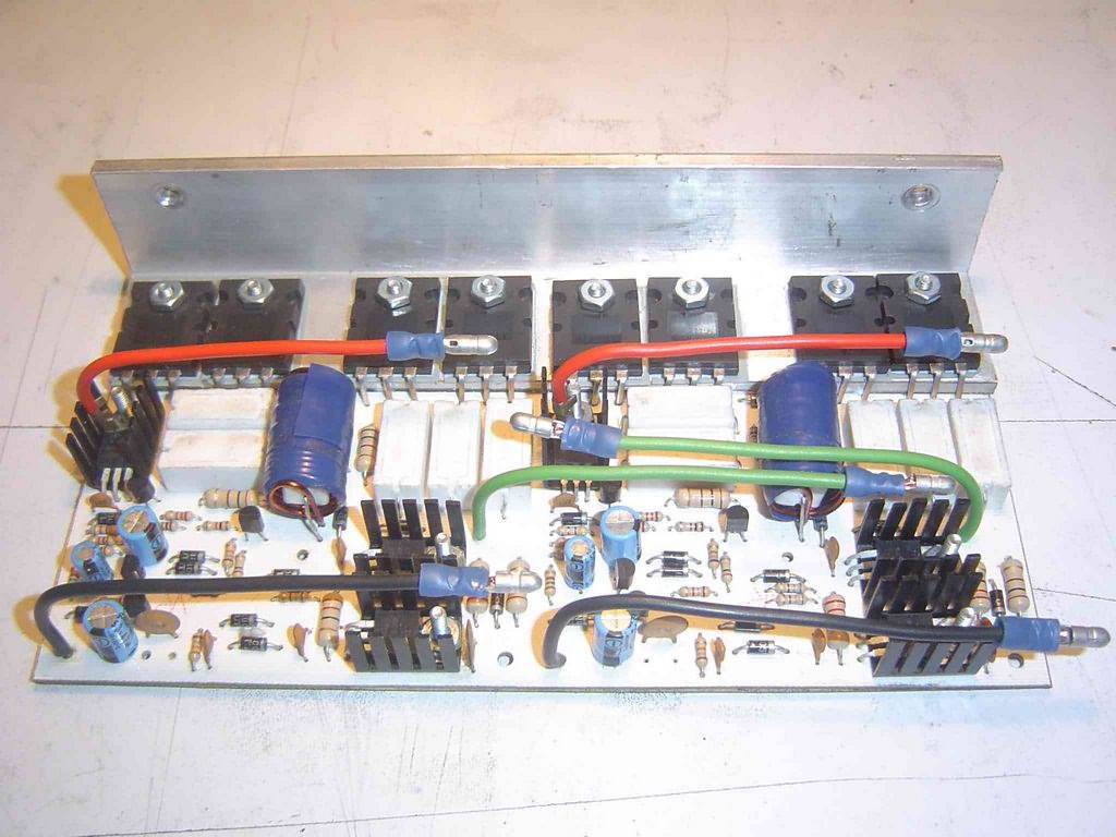 transistor 100w amplifier schematic 2n3055a tip35c