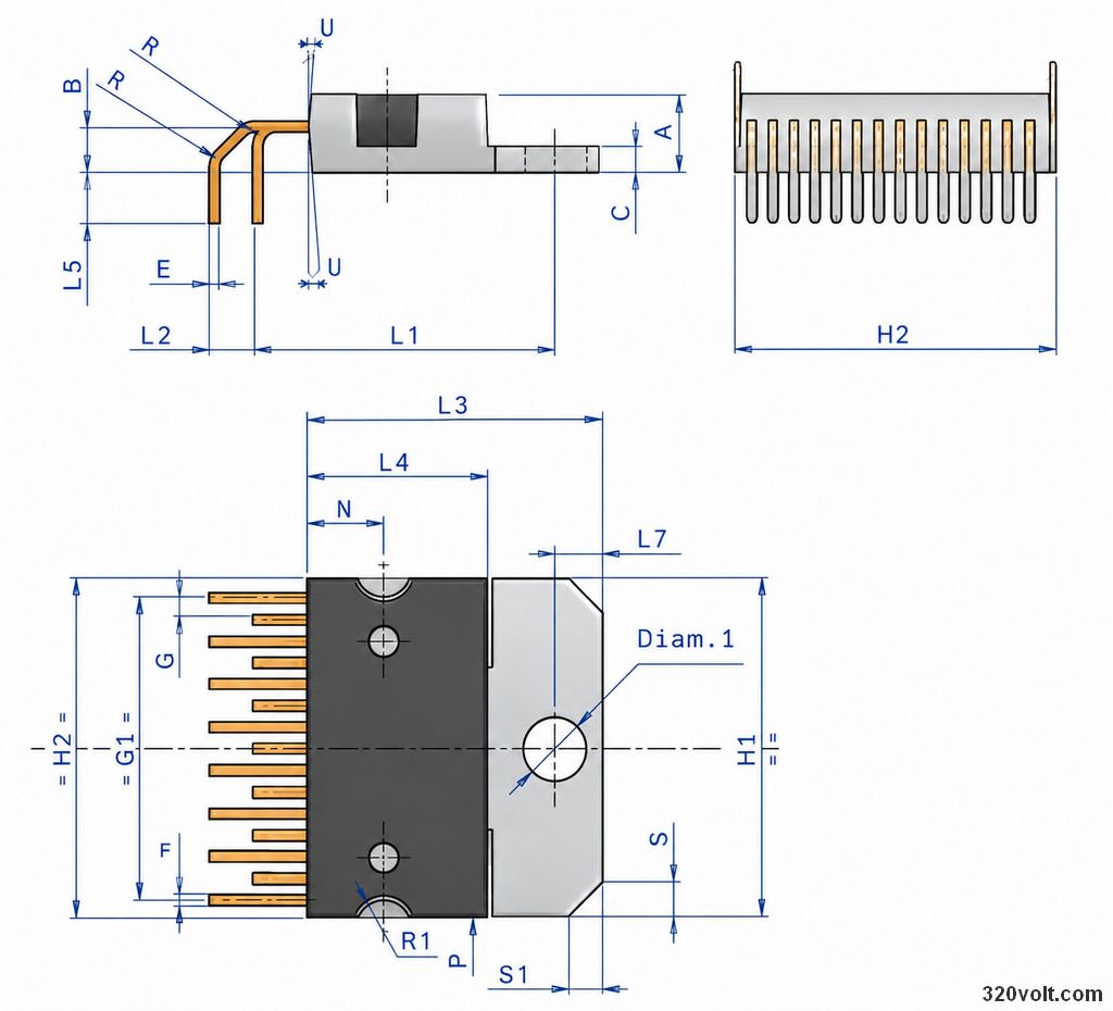 7 tda7294 datasheet multiwatt15 h horizontal