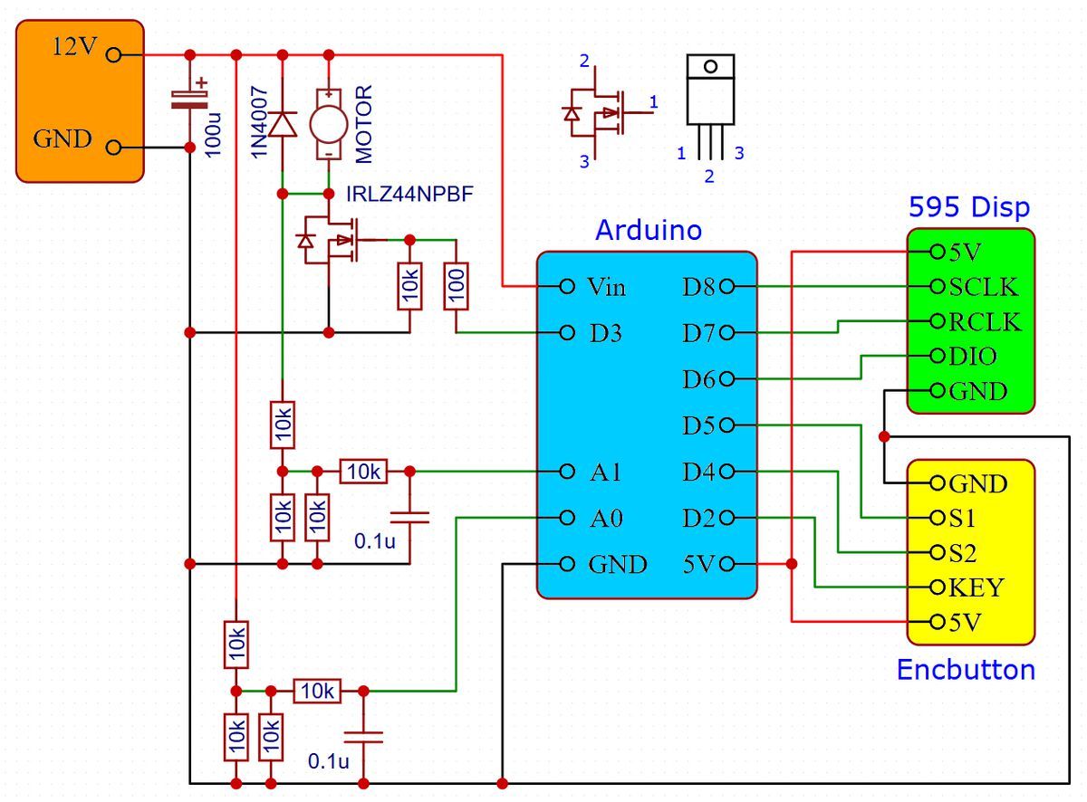 Arduino Matkap Motor Kontrol Devresi PI Regülatör EMK Hız Ölçümü Yumuşak Başlatma 2 arduino motor display ve encoderli gelismis devre semasi advanced circuit diagram of arduino motor with display and encoder