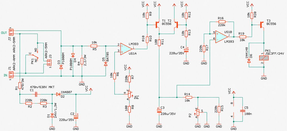 circuit diagram of standby killer standby mode shutdown lm393 current sensing relay control