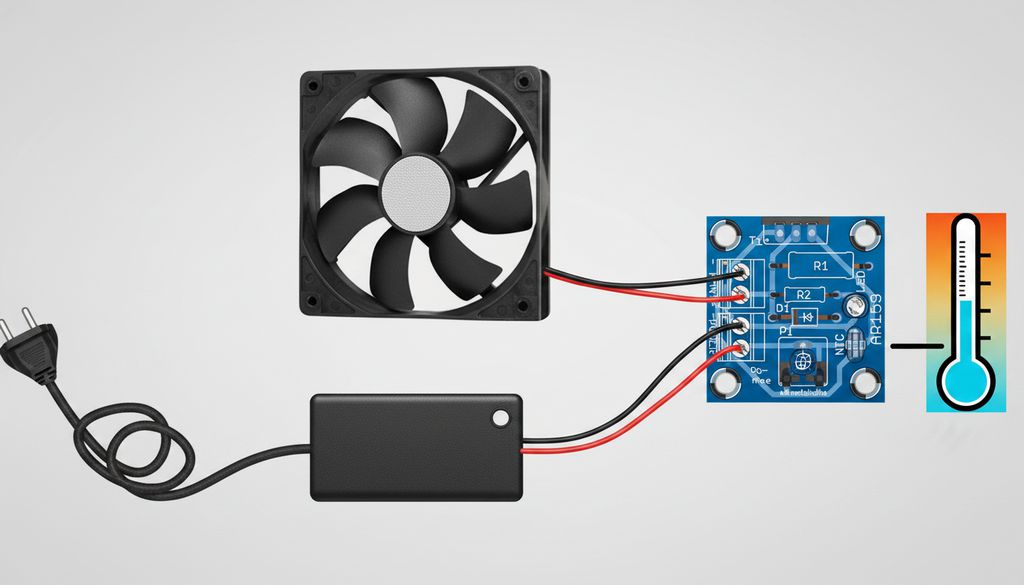 power and fan connection ntc controlled irf9530 12v fan speed controller