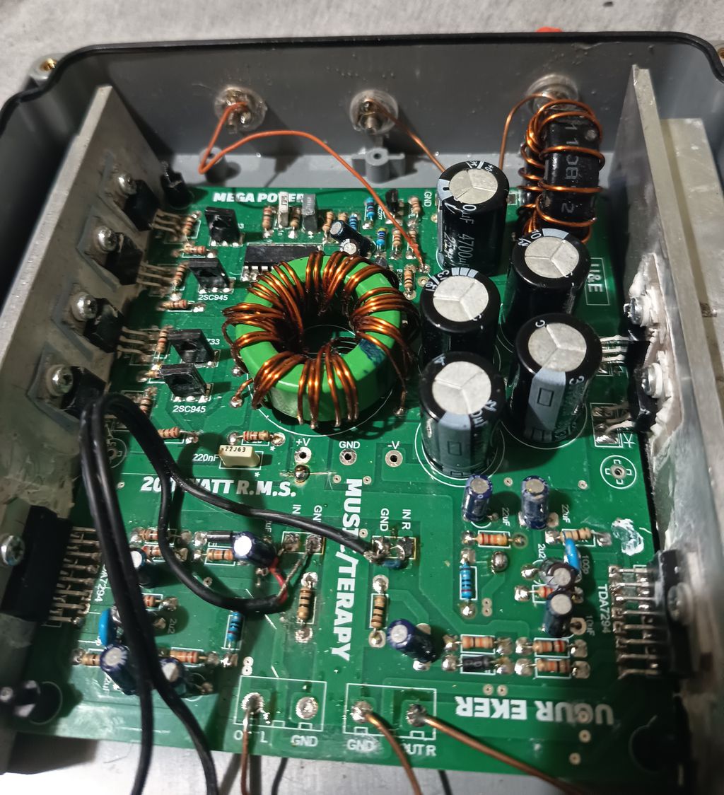 powerful car amplifier electronic circuit with tda7294 ic