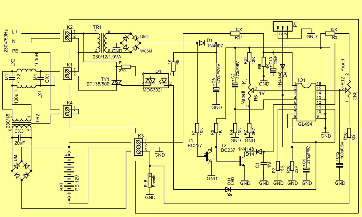 tl494 moc3021 triac overpower router kicad schematic einhell bt bc 22 e gl494